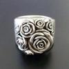Ring Vintage Ring Retro Ring Alloy Flower Jewelry Ornament Classic Women's Ring