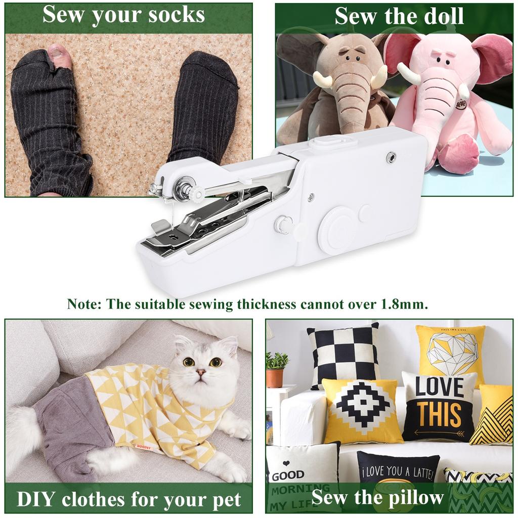 Портативные ручные швейные машины, комплект для шитья, рукоделие, беспроводная ткань для одежды, электрическая швейная машина с 27 шт.