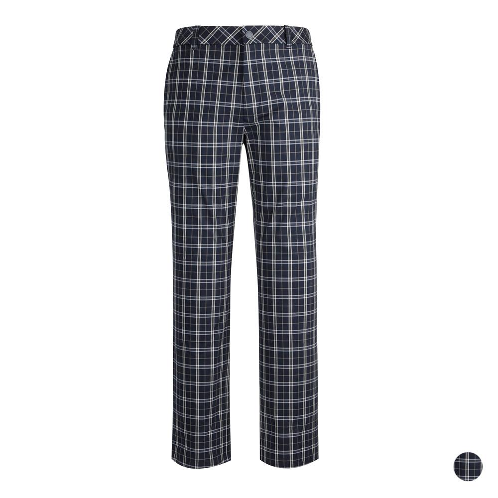 Green Joy Men'S Summer Check Pattern Basic Pants
