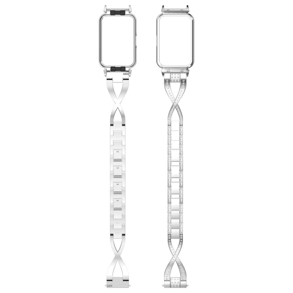 Для Samsung Galaxy Fit3 Ремешок для часов X-Style Со стразами Нержавеющая сталь с металлическим корпусом часов