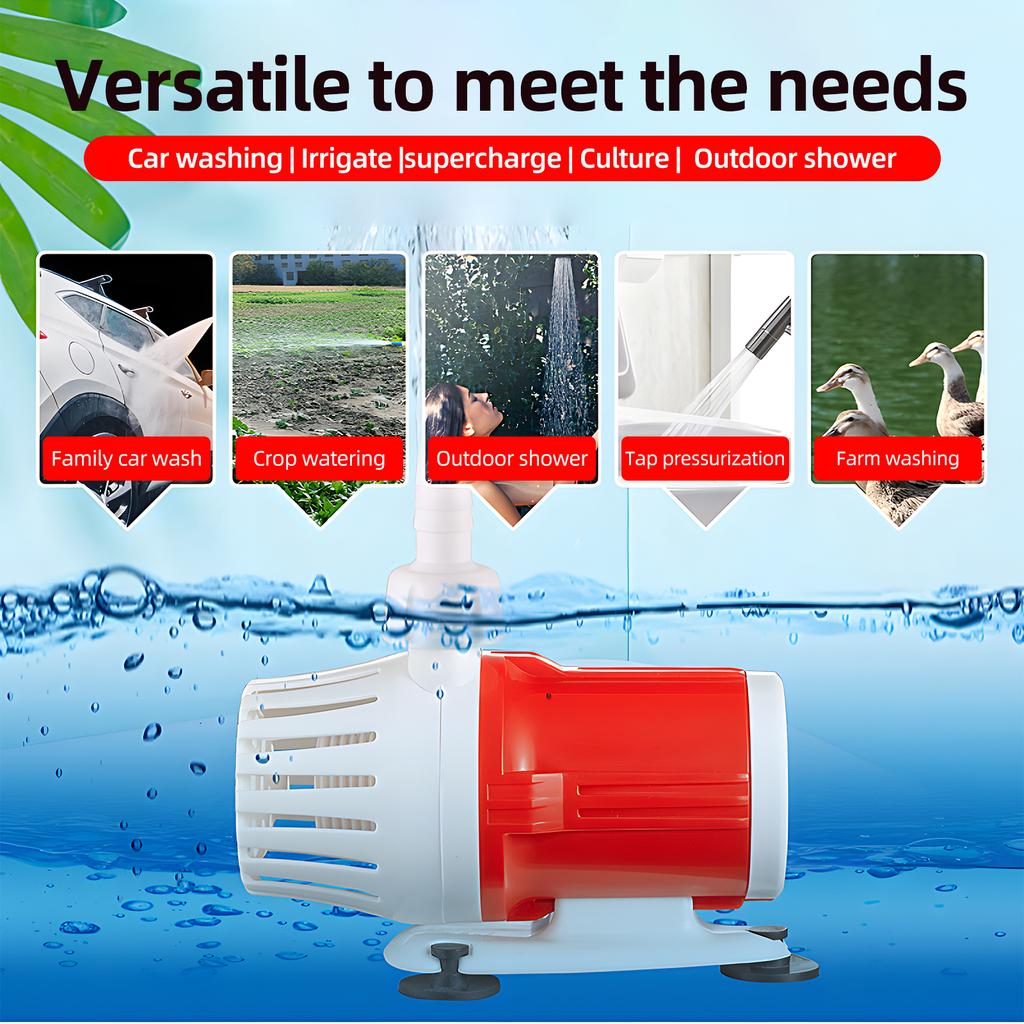 Погружной насос DC24V, 25 Вт, портативный водяной насос для аквариума, 1000-1200 л/ч, высокий расход, ультра тихий