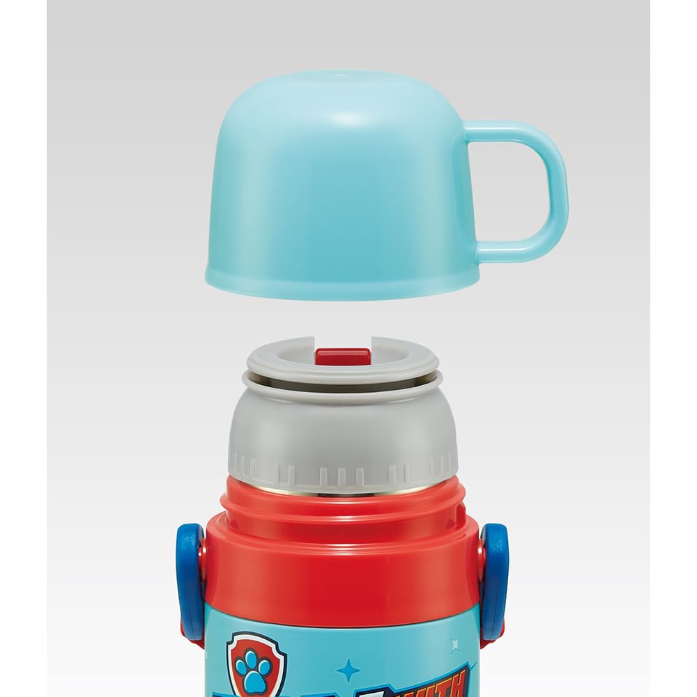 Skater Lightweight Stainless Steel Water Paw Patrol 24 for Includes Cup for Direct Stainless Kid-Friendly 2-Way Bottle, 430ml, Design, Kids, Drinking,