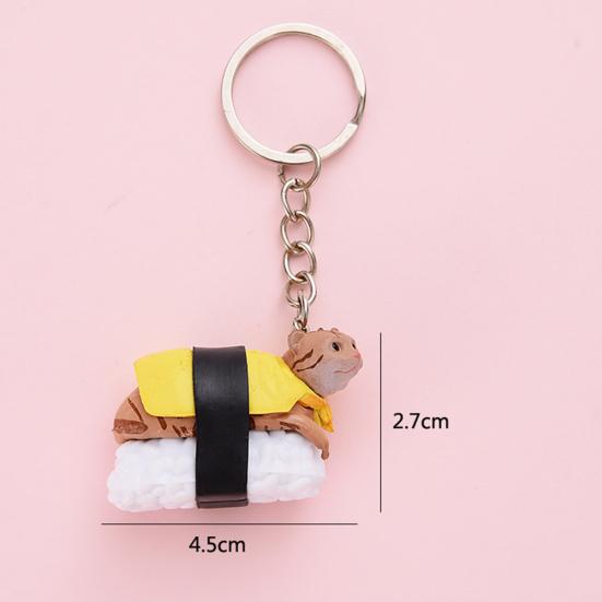 Суши Еда Кошка ПВХ Животное Кулон Брелок Сумочка Подвесные Аксессуары
