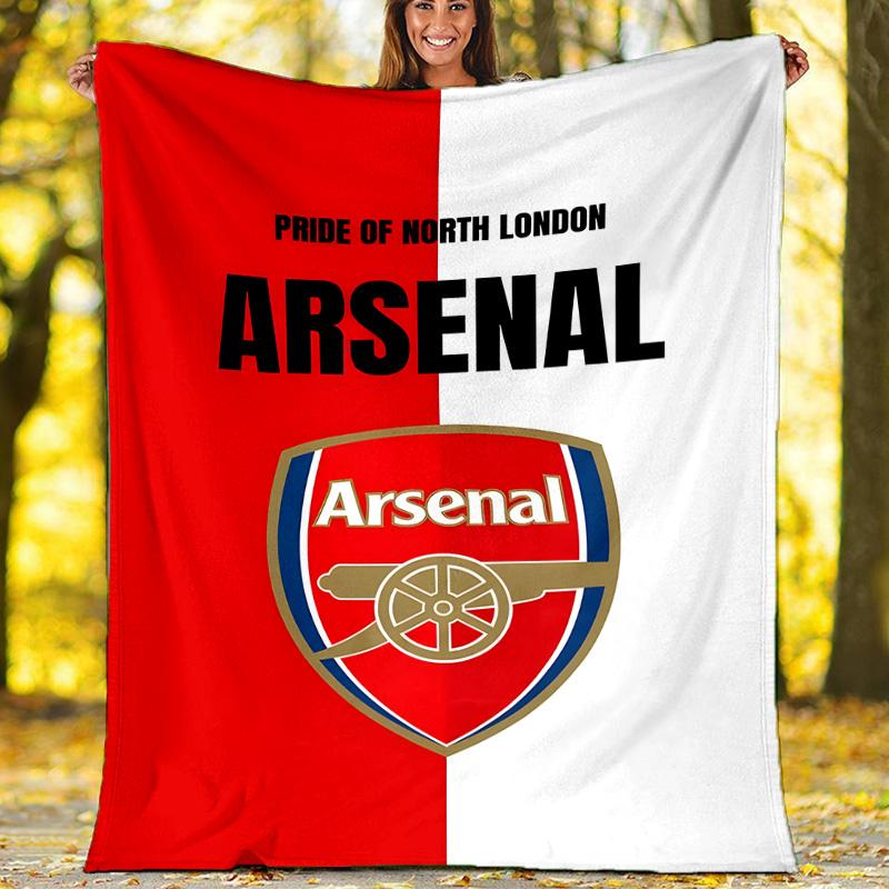 1pc A-Arsenal9 Theme Blanket - Digital Print, Polyester, Cozy for All Seasons, Perfect for Outdoor, and Travel