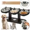 Приподнятая миска для кошек и собак — регулируемый наклон 15°, легко моется, с 3 подставками из нержавеющей стали, необходима для кошек, щенков и мелких домашних животных