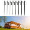 8 Pieces Tent Stakes Ground Pegs Stainless Steel Anchors Stable Tarp Camping Nails for