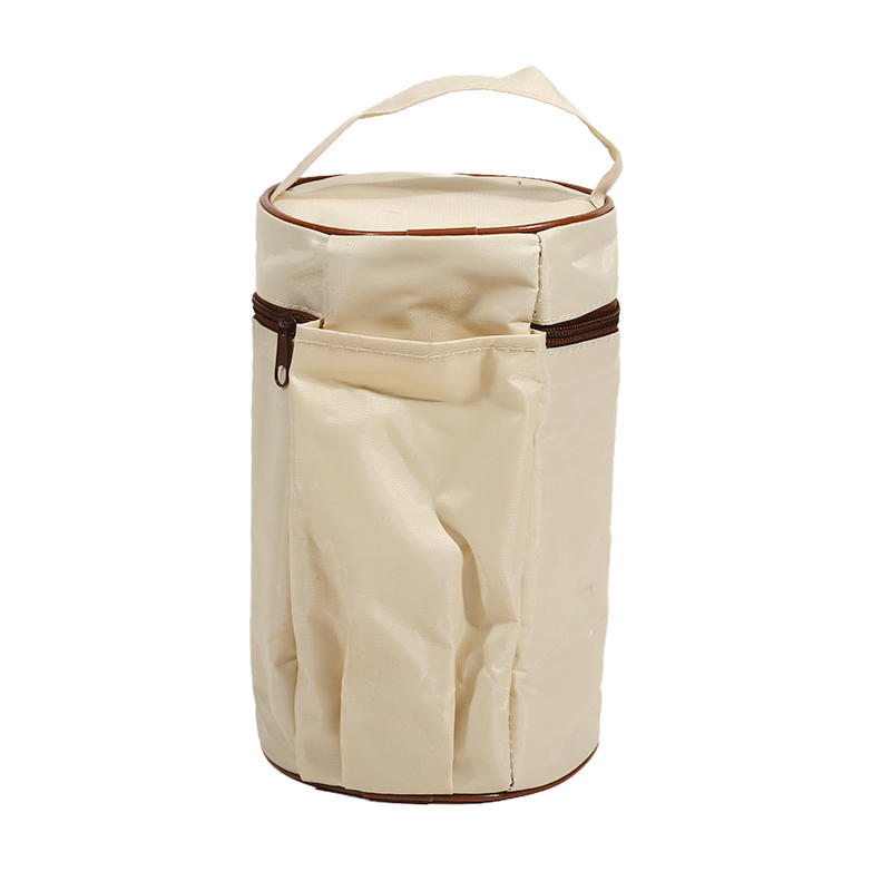 Набор ланч-боксов Портативный Сохраняющий тепло Круглый контейнер с термосумкой Штабелируемая сумка для бенто для офиса, улицы, для ежедневной переноски еды