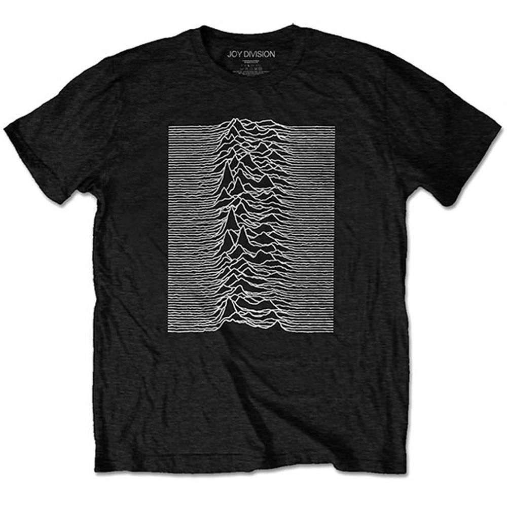 Joy Division Unknown Pleasures (Назад Печать) Приталенная футболка Размер L Черная Унисекс футболка