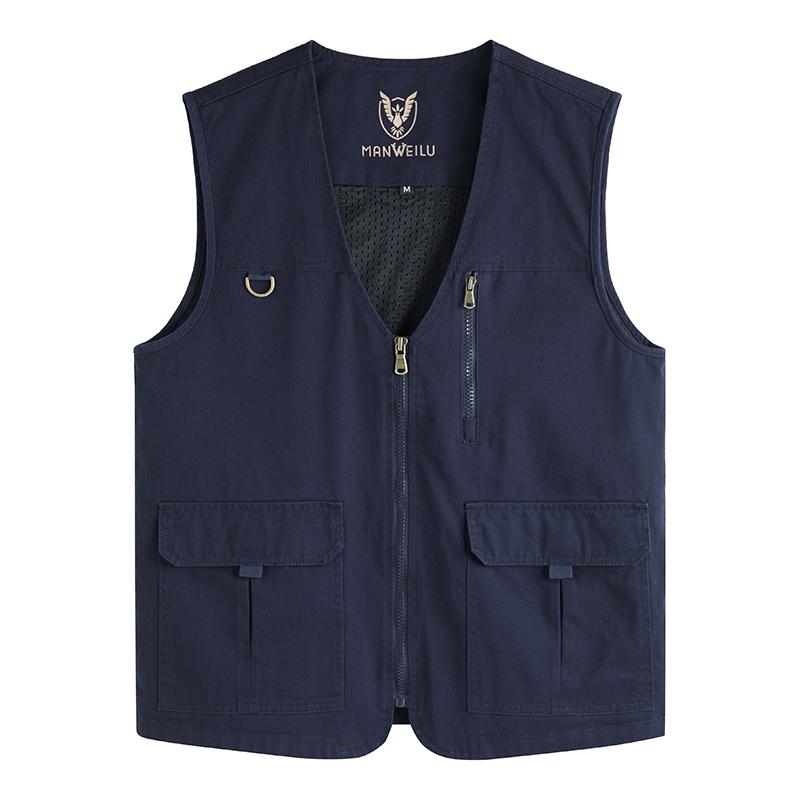 Large Size 8XL Outdoor Leisure Vest Men's Multi-Pocket Breathable Outdoor Sports Coat Leisure Vest Men