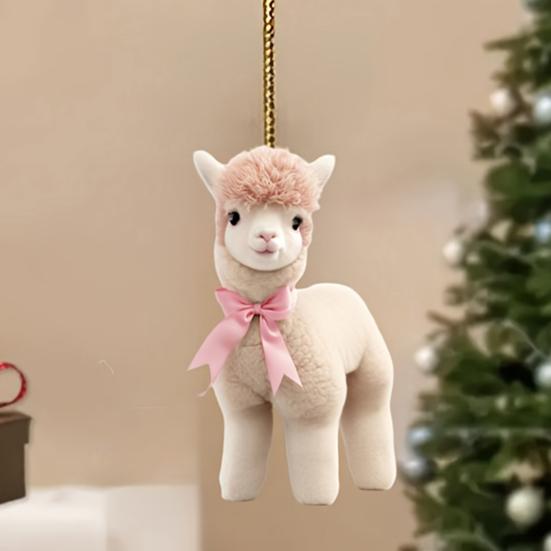 Автомобильный кулон 2D акриловый красочный альпака кошка подвеска украшение для автомобиля легкое подвесное украшение для транспортного средства