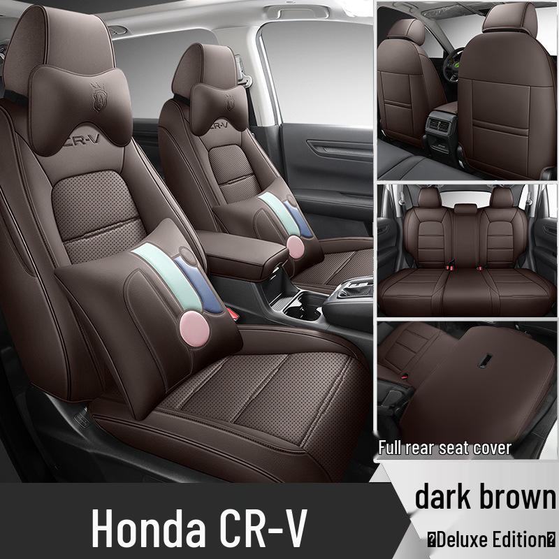 Custom Fit Leather Seat Cushions for 23 Honda CRV Models - Five-Seater, All-Season, Full Coverage.