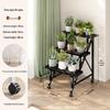 Ярусная передвижная металлическая подставка для растений