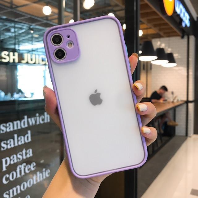 Applicable to iphone16 mobile phone case matte oil spray anti-drop all-inclusive translucent protective case matte texture