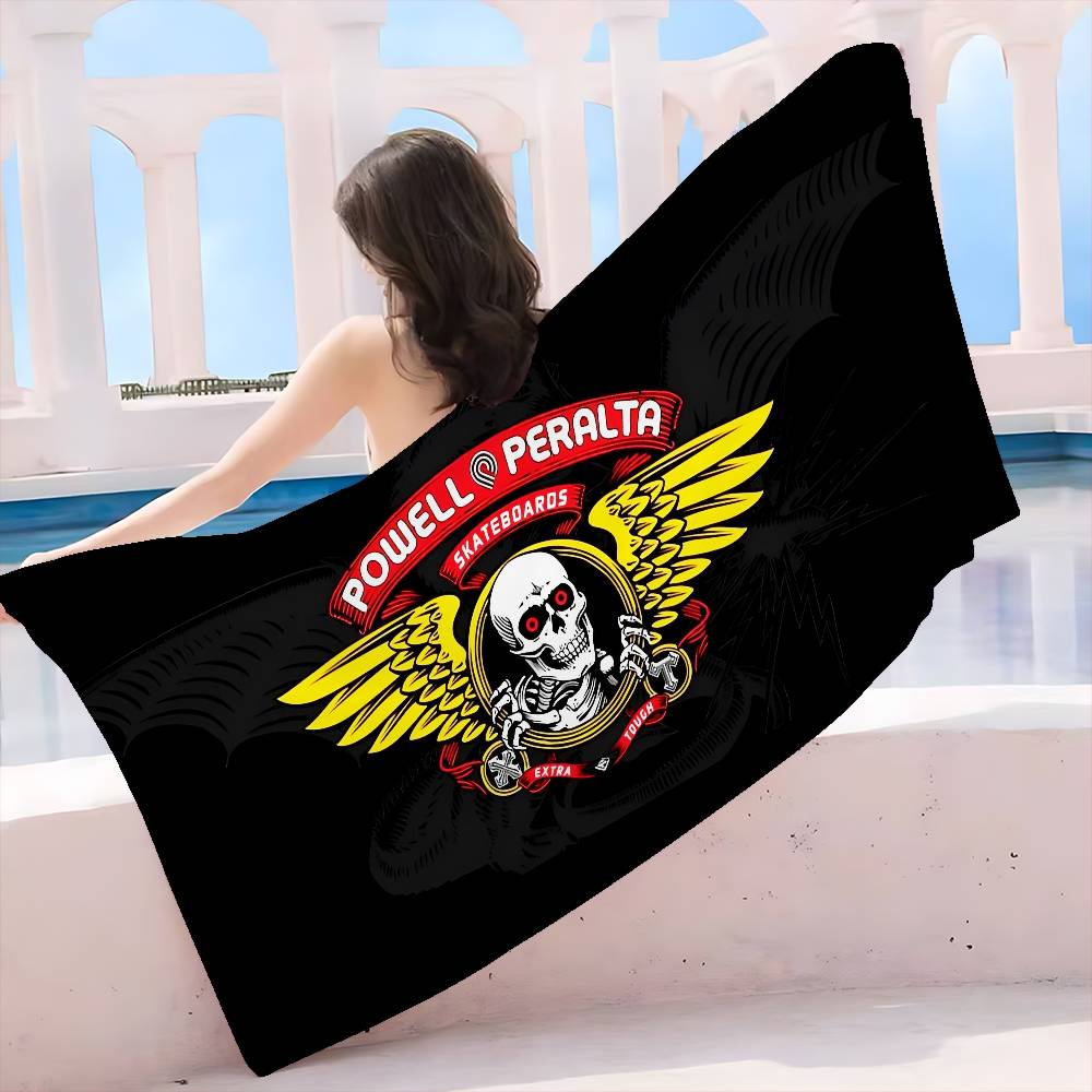 Классический P-Powell P-Peralta Логотип Большие Микрофибровые Пляжные Полотенца Быстросохнущее Полотенце Песочные Пляжные Полотенца Полотенце для Бассейна Для Путешествий Плавание Йога