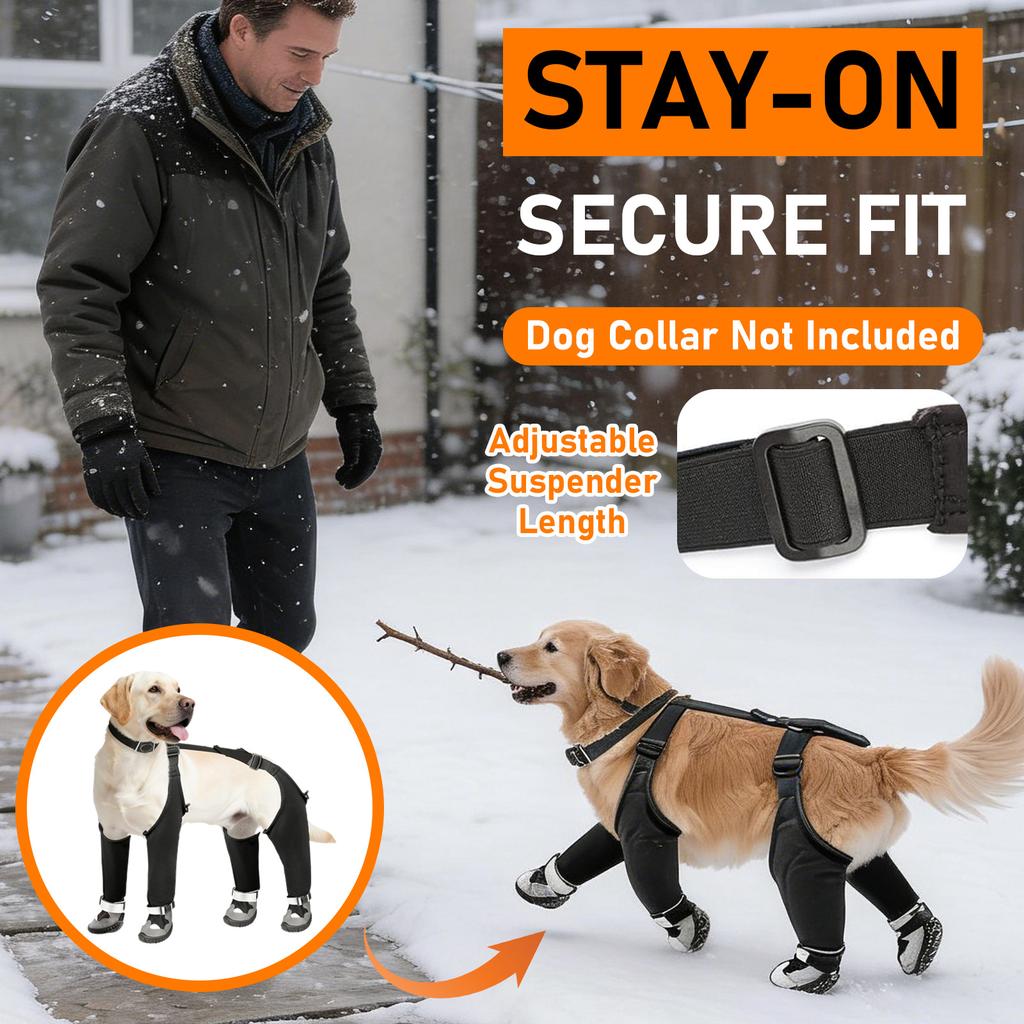 Собачьи ботинки с регулируемыми ремешками, собачьи дождевики, грязеотталкивающие комбинезоны со встроенной обувью и уличные собачьи комбинезоны и протекторы.