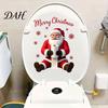 Self Adhesive Bathroom Signs Santa Claus Toilet Sticker, Waterproof PVC Christmas Decal for Holiday Home Decor Stickers Decoration,