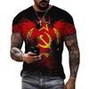 Русский флаг 3D принт мужская футболка русский медведь короткий рукав мужская футболка