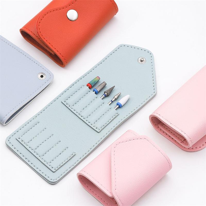Empty Nail Drill Bit Storage Package Holder 10/16 Slot Nail Drill Bit Organizer Bag MillingTool Display Grinding Bits Container