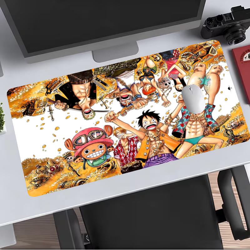 One Piece Extended Gaming Mouse Pad with Stitched Edges NonSlip Rubber Base Waterproof Desk Mat for Computer Laptop Office Gaming