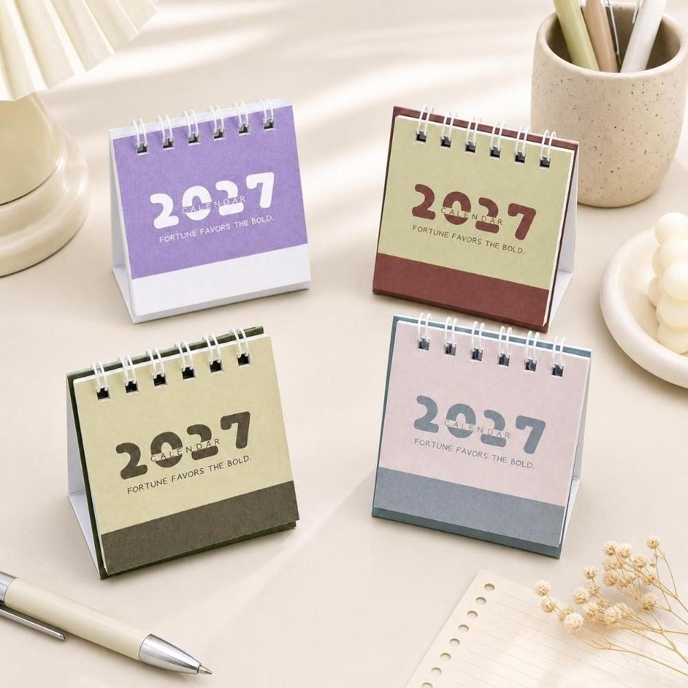 Thick Paper Office Desktop Calendar Creative Standing Flip Calendar Checklist Planner Gifts