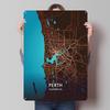 Perth Decorative Wall Frames Australia Map Tinplate Sign Maps Poster Art Mural Custom Metal Signs for Home Room Decoration Retro