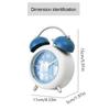 4-Inch Table Clock with Backlight Bedroom Desktop Clock Twin Bell Alarm Clock  Student Children