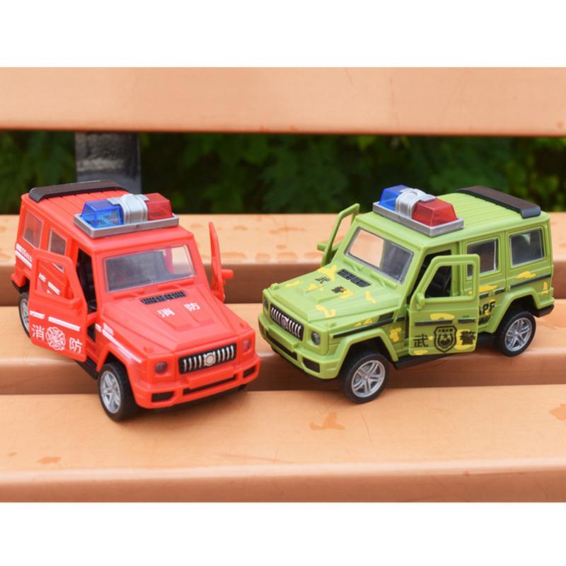 1Pcs Simulated Fire Fighting Scene Car Mini Pull Back Toy Vehicle Model Wind Up Police Truck Ambulance For Children Boys Gift