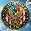 Американская Армия Винтажная Круглая Металлическая Табличка 8 Дюймов Настенный Декор Подарок Дом Кафе