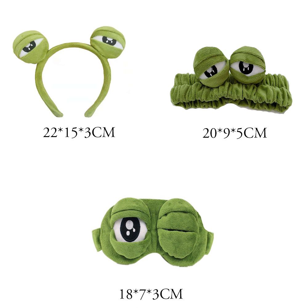 Аксессуары для волос Моющая повязка на голову Широкополые эластичные повязки для волос Макияж Забавная повязка для волос с лягушкой