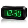 KWANWA Alarm Clock Small Digital Clock Inch Green LED Clock Adjustable Brightness Dim Night Mode Battery Operated Wall Mounted Snooze Bedroom Clock