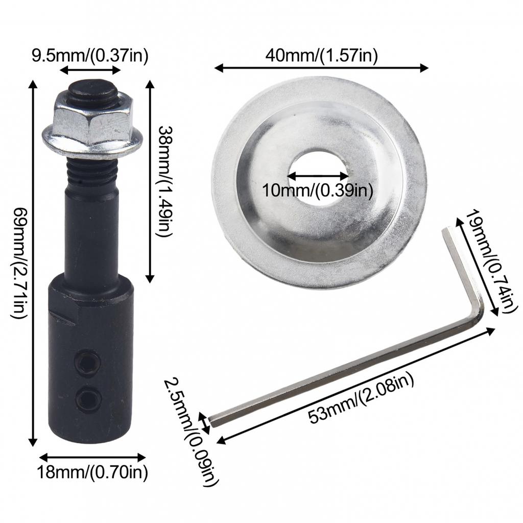Переходник для шпинделя 5-16 мм вал двигатель настольный точильный станок черный