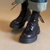 Модная платформа Женские 2025 Осень и Зима Новые Маленькие Ботильоны на шнуровке в британском стиле