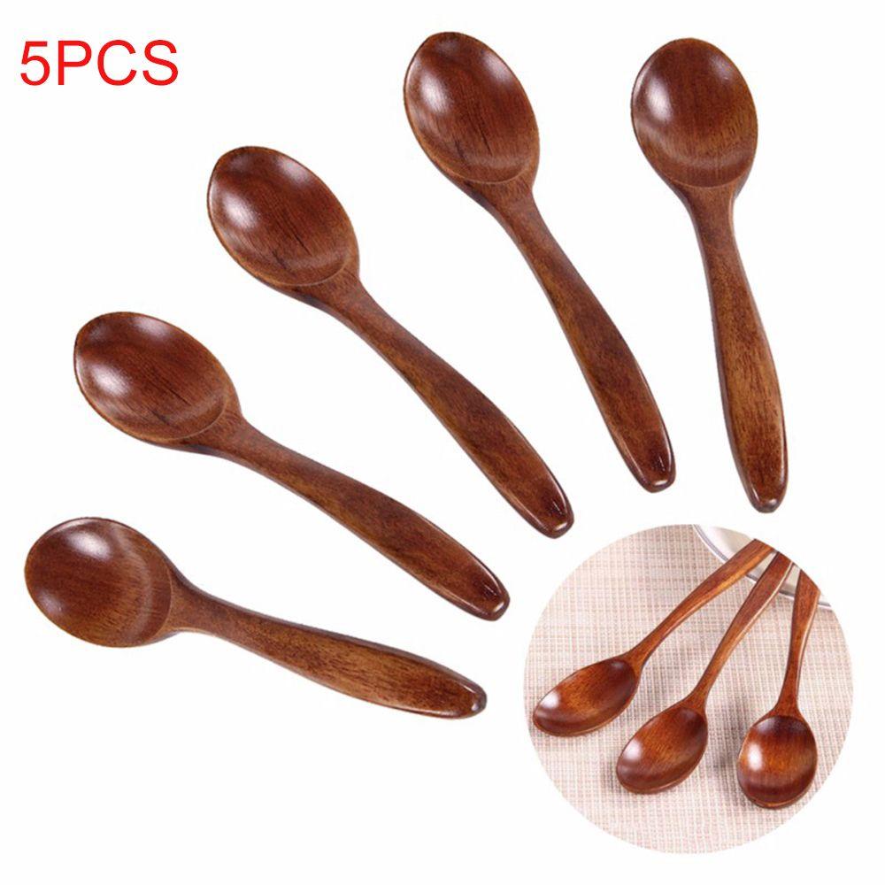 Durable Kitchen Tools Cooking Utensils Tableware Tea Spoon Wooden Spoon Coffee Spoon