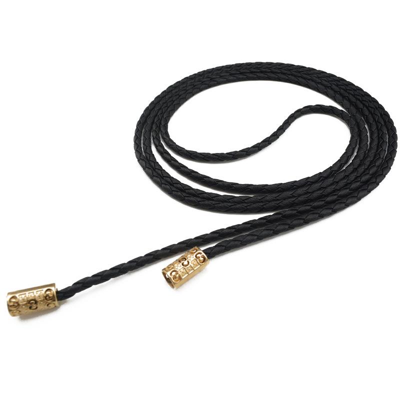 Korean Braided Tassel Thin Belt - Versatile Bow PU Rope Knot for Women