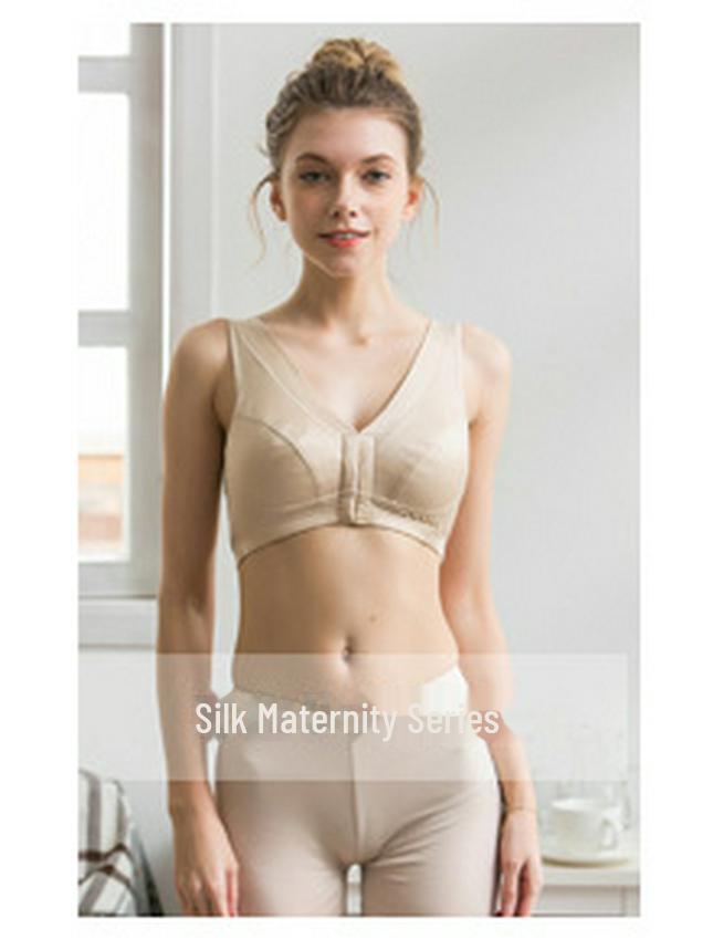 Бюстгальтер из шелка с треугольными чашками для женщин - легкий шелковичный атлас без содержания стали