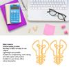 100pcs Plastic-coated Metal Cute Paper Clips Yellow/Pink Office Paper Clips  Wedding Decoration