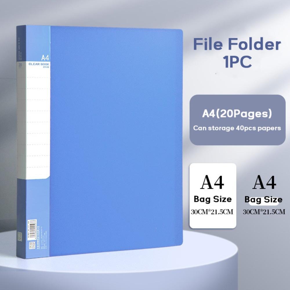 PP Archives Bag Large Capacity Storage Booklet Simple A4 File Folder Student Gift