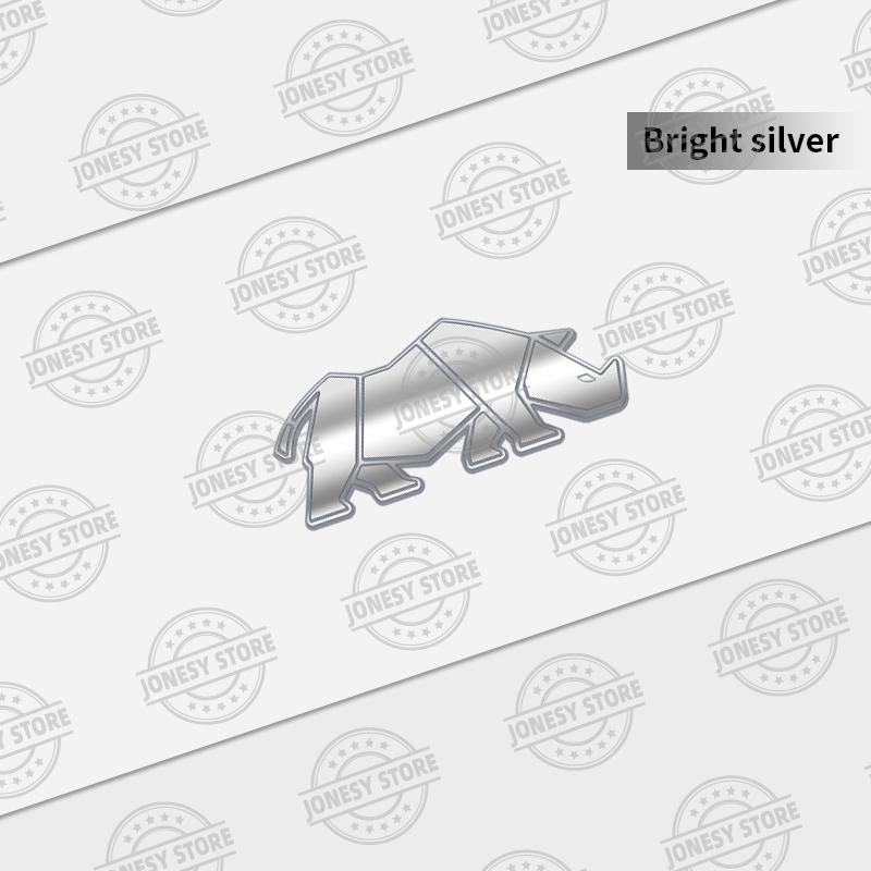 Auto Metal For Rhino Rhinoceros Logo Suzuki Jimny Car Body Rear Trunk Badge Decals Personality Three-Dimensional Sticker