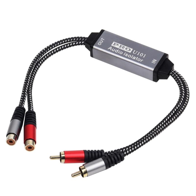 Professional Audios Ground Looping Noise Isolator Eliminates Hum Buzzs Noise for Studio Home Theater Recording Systems