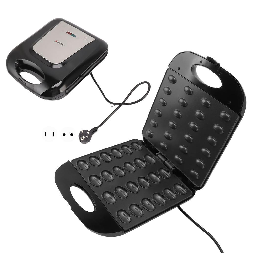 1400 Вт электрическая машина для выпечки орехов, 24 лотка для кексов, автоматическая машина для выпечки орехов, вафель, тостер, противень для выпечки завтрака