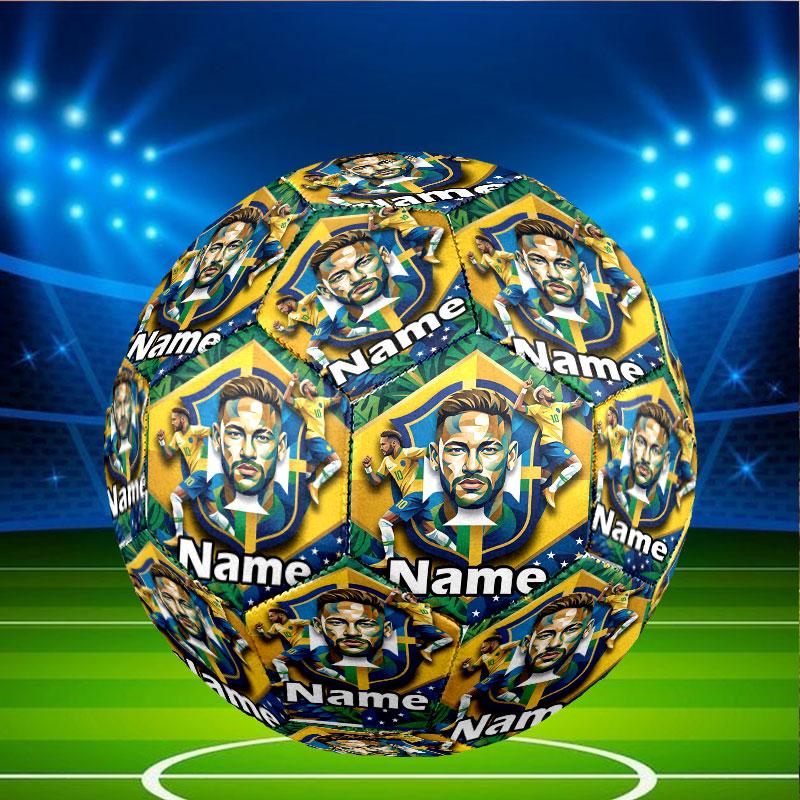 Custom Name Personalized Neymar Jr Print Size 5 Soccer Ball Training & Match Football, for Team, Kicking, Gift for Football Enthusiasts