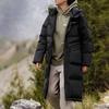 Li Ning CF Adventure Series однотонная длинная куртка с капюшоном мужская верхняя одежда черного цвета AYMT395-1