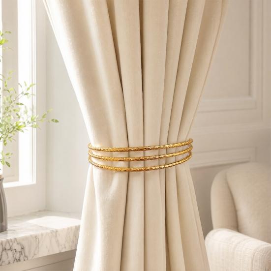 Curtain Buckle, Elastic Metal Coil Structure, Anti-Oxidation Polished Surface Curtain Tieback, Easy Fixing And Removal Curtain Clips