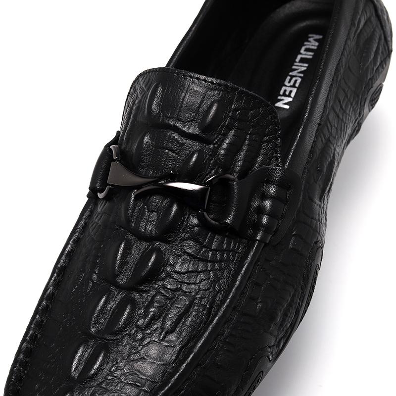 2024 Luxury Classic Slip-On Men Shoes Walking Loafers Genuine Leather Comfortable Mens Moccasins Soft Casual Shoes High Quality