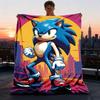 1 шт. Фланелевое одеяло Sonic для улицы для девочек, мягкое, легкое, идеально подходит для кемпинга и в качестве подарка, Цифровое