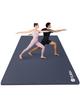 YUREN Yoga Thick Wide 130cm X Large Training for Two Strength Mat with Straps Mat, 10mm, 200cm, Mat, High-Density NBR, People, Stretching, Training,