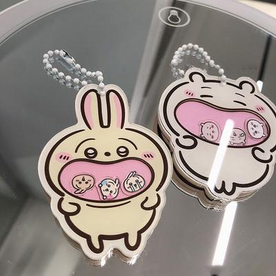 Японский аниме Chiikawa Hachiware Usagi Мини Милый Акриловый Брелок Мультяшный Животный Брелок Встряхивающие Игрушки Креативный Качающийся Подвесной Кулон