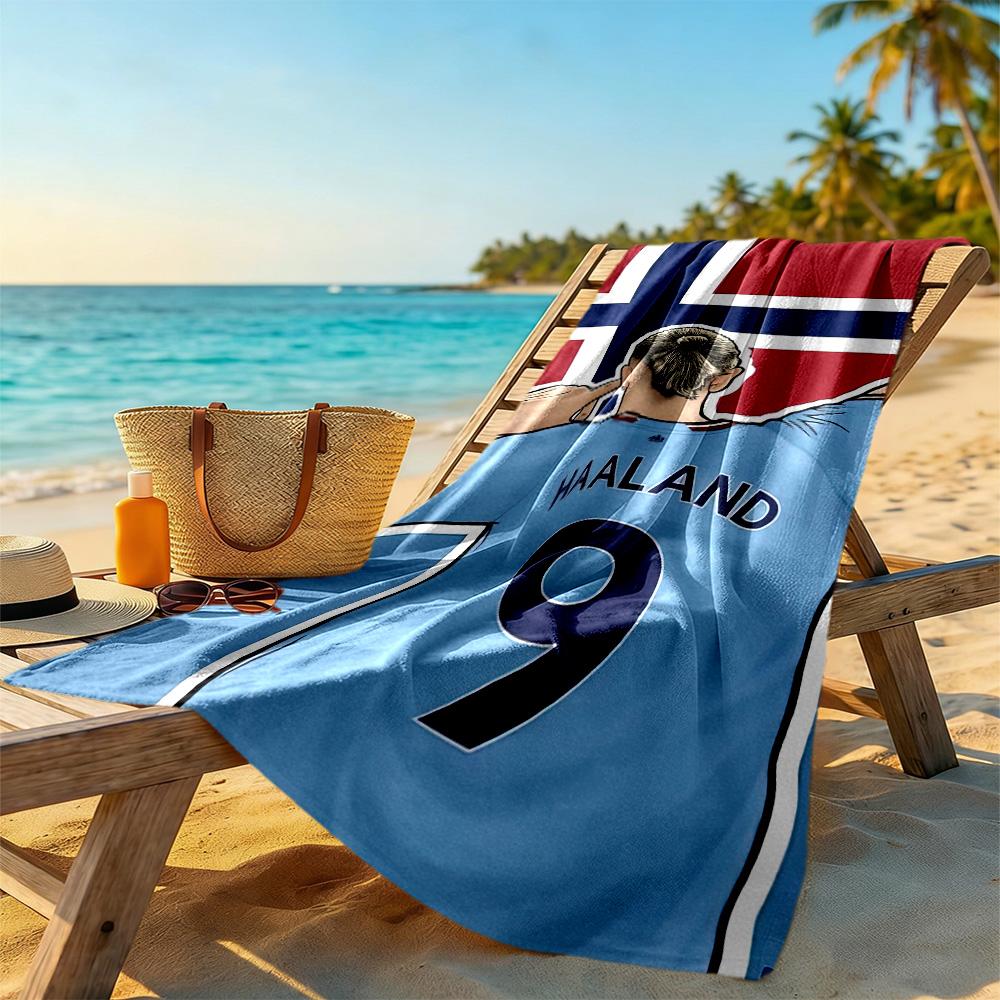 Haaland's Brilliant Performance Beach Towel Super Soft & Absorbent Comfortable Lightweight