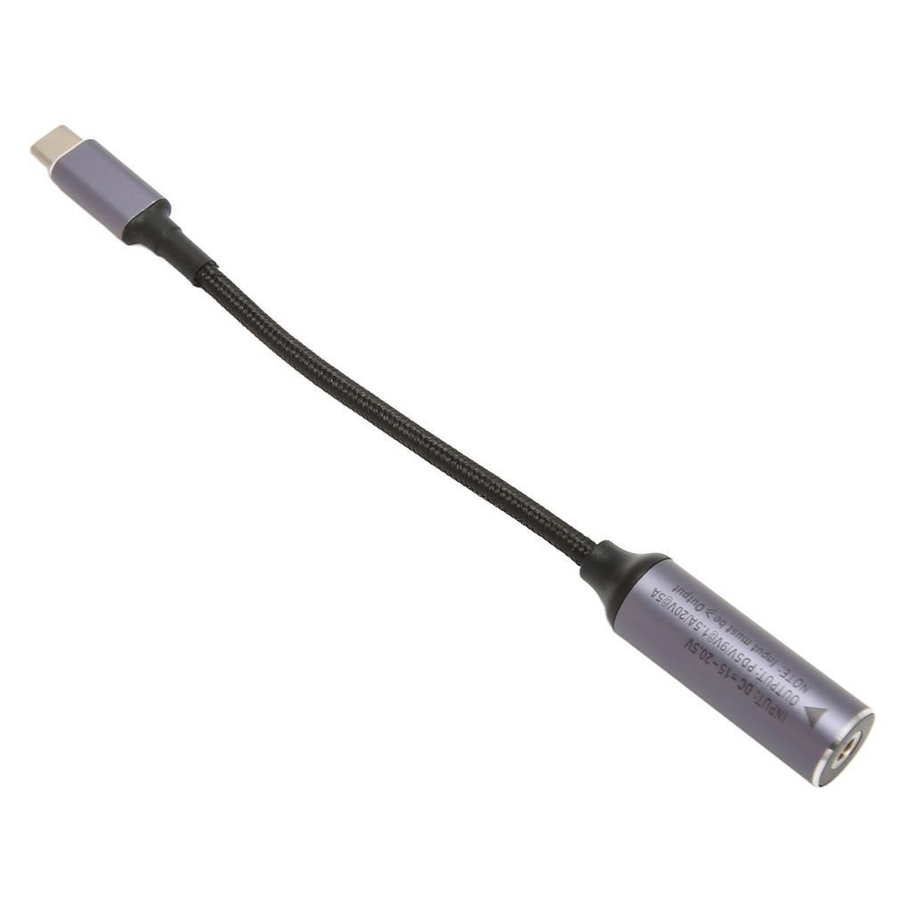 Кабель DC на Type C 2.5x0.7мм 100Вт Вход типа «мама» на выход типа «папа» Автоматическая идентификация Кабель Type C на DC2507 для ПК, телефона