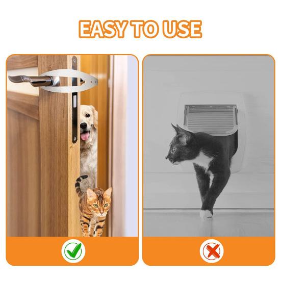 Дверная защелка для кошек, регулируемая, хорошая прочность, не допускает попадания собаки в туалетный лоток и кормушку для кошек, товары для домашних животных